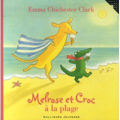 Melrose et Croc à la plage d'Emma Chichester Clark